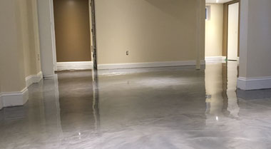 Basement epoxy floor coating