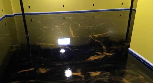 metallic epoxy resin floor